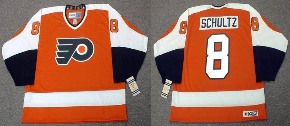 2019 Men Philadelphia Flyers #8 Schultz Orange CCM NHL jerseys